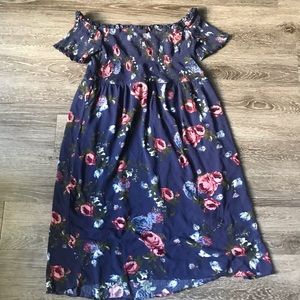 Floral off the should dress